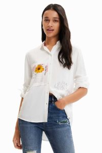 Desigual Patchwork message Topy Damske | FBSY-79150