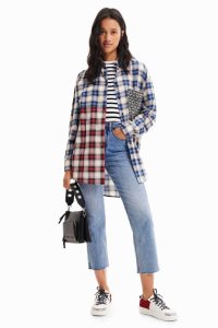 Desigual Patchwork plaid Topy Damske | VIFM-92817