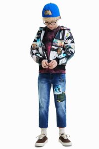 Desigual Photo collage hoodie Mikiny Chlapcenske | PSRK-78324
