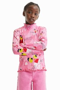 Desigual Pink Panther Tricko Dievcenske | TIOH-16720