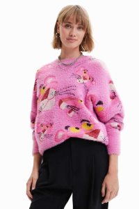 Desigual Pink Panther jumper Svetre Damske | TPQE-05623
