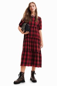 Desigual Plaid midi Kombinéza Damske | XAIC-45980