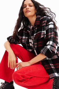 Desigual Plaid straight Bundy Damske | YUXT-60531
