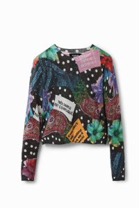 Desigual Polka dot and paisley jumper Svetre Damske | MUJD-57318