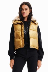 Desigual Polstrované fleece gilet Bundy Damske | NZKF-21859
