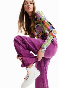 Desigual Rainbow lace high-top Tenisky Damske | EOTU-93524