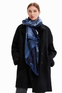 Desigual Rectangular leaf foulard Satky Damske | BDST-41802