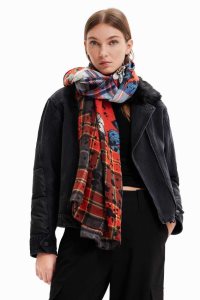Desigual Rectangular patchwork foulard Satky Damske | INVS-12463