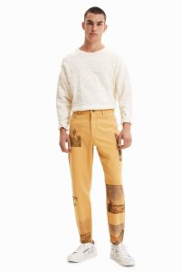 Desigual Retro postcard comfort jeans Nohavice Panske | GVAB-20685