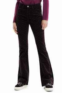 Desigual Retro print corduroy trousers Džínsy Damske | AMYX-41638