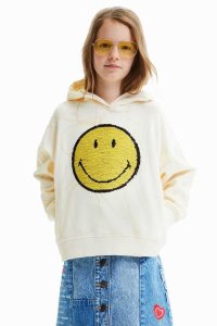 Desigual Reversible sequin Smiley hoodie Mikiny Dievcenske | YUBW-28931