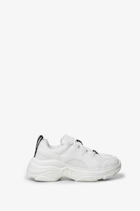Desigual Robustný white sneakers Mikiny Damske | BQIU-25731
