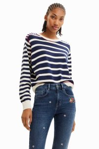 Desigual Sailor stripes pullover Svetre Damske | CDTJ-84957