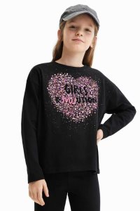 Desigual Sequin splatter Tricko Dievcenske | FJTC-01653