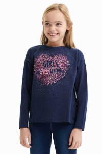 Desigual Sequin splatter Tricko Dievcenske | SIQJ-90453