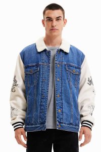 Desigual Sherpa denim Kabáty Panske | EYIB-14730