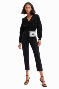 Desigual Shiny plush cardigan Svetre Damske | UHJS-98275