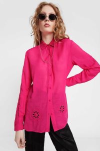 Desigual Shirt embossing and mandalas Topy Damske | LGIQ-75309
