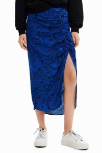 Desigual Slim midi slit Sukne Damske | GFUD-14359