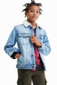 Desigual Smiley denim trucker Kabáty Chlapcenske | QKTI-42539