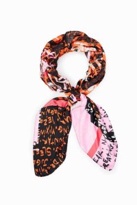 Desigual Square LOVE foulard Satky Damske | XDCJ-18574