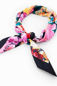 Desigual Square floral foulard Satky Damske | KLYD-14589