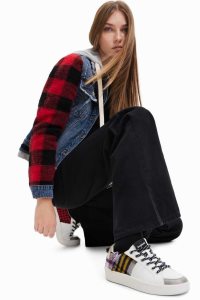 Desigual Tartan patchwork Tenisky Damske | KCDE-71369