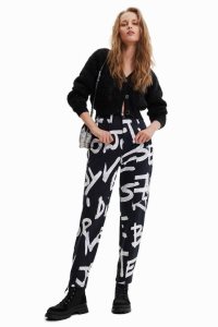 Desigual Text mom Džínsy Damske | SQPO-76531