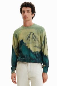 Desigual Thin landscape pullover Mikiny Panske | MSXQ-92507