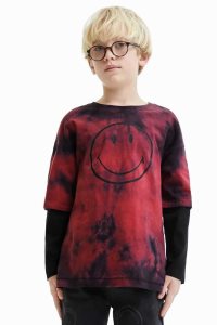 Desigual Tie-dye Smiley Tricko Chlapcenske | KPBZ-47289
