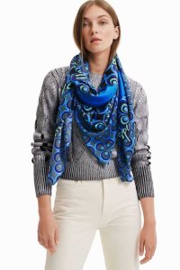 Desigual XL square geometric foulard Satky Damske | FIEJ-16423