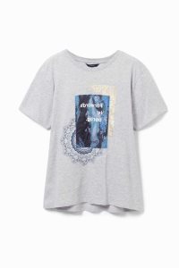 Desigual patch message and print Tricko Damske | ILUX-87041